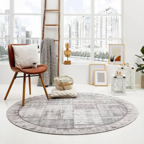 FLACHWEBETEPPICH 200 cm Grau  - Grau, Trend, Textil (200cm) - Novel