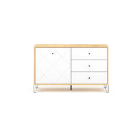 SIDEBOARD  in 123/75/40 cm  - Schwarz/Weiß, Design, Holzwerkstoff/Metall (123/75/40cm) - Livetastic