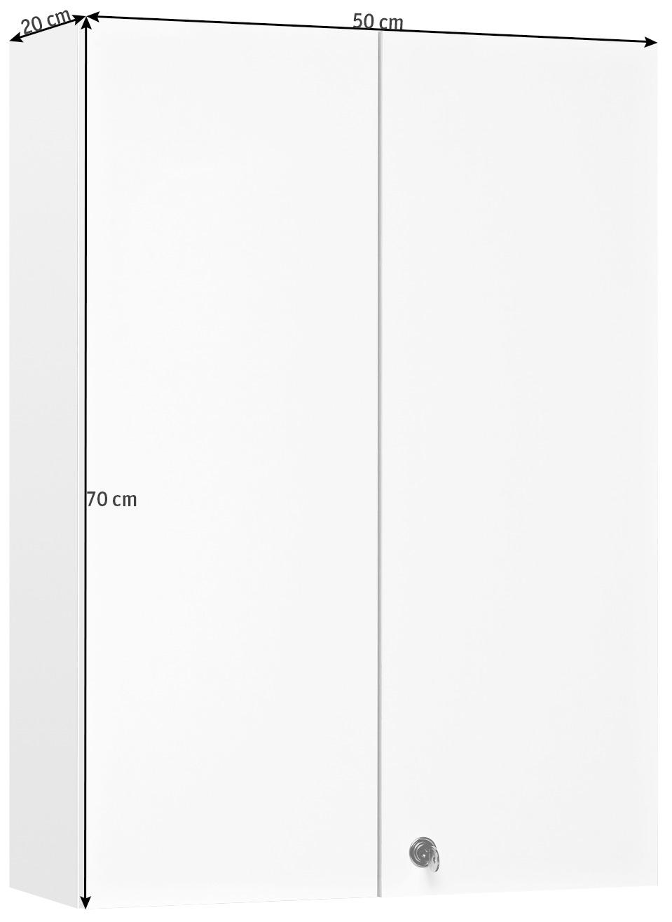 ORMARIĆ MEDICINSKI - bijela, Konvencionalno, staklo/drvni materijal (50/70/20cm) - Xora
