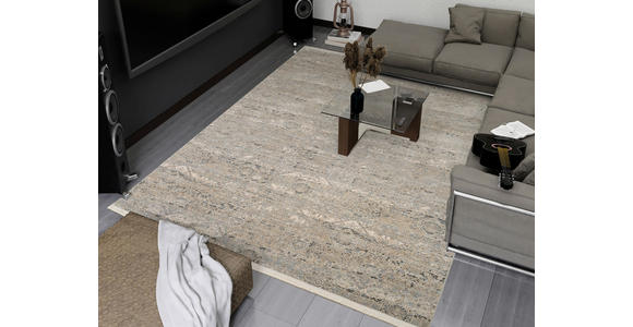 WEBTEPPICH 67/130 cm Dieter Knoll Kollektion Braun, Beige  - Beige/Braun, Design, Textil (67/130cm) - Dieter Knoll