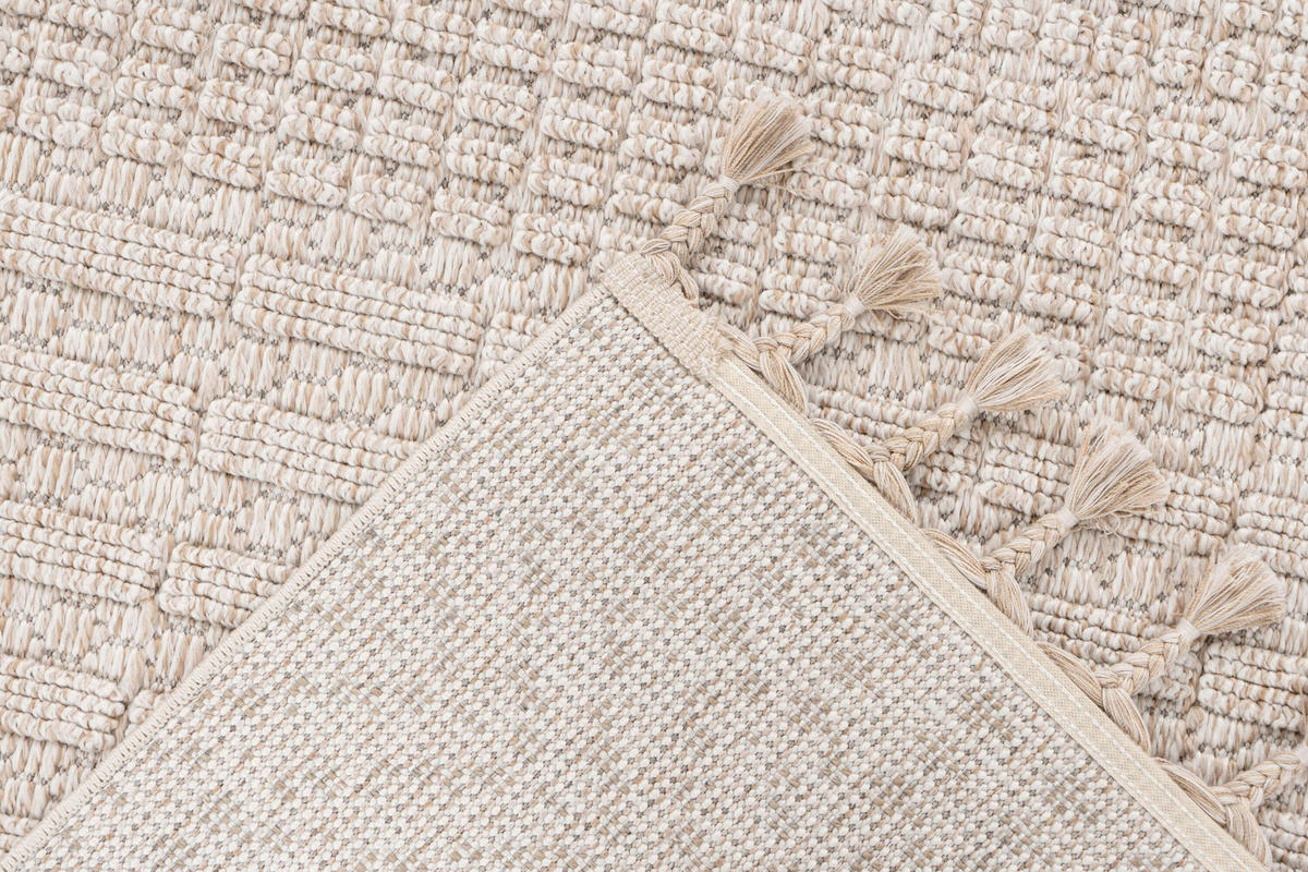 FLACHWEBETEPPICH 160/230 cm Beige rechteckig  - Beige, Basics, Textil (160/230cm) - Kayoom