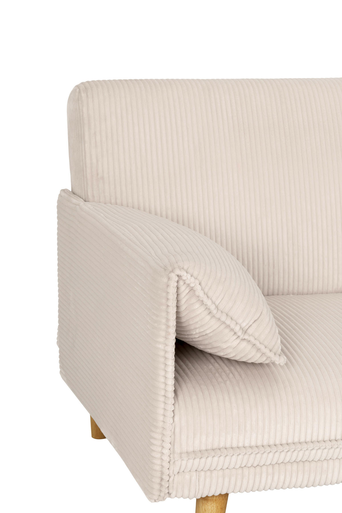 SCHLAFSOFA in Textil Creme  - Creme/Naturfarben, Design, Holz/Textil (193/81/92cm) - Livetastic