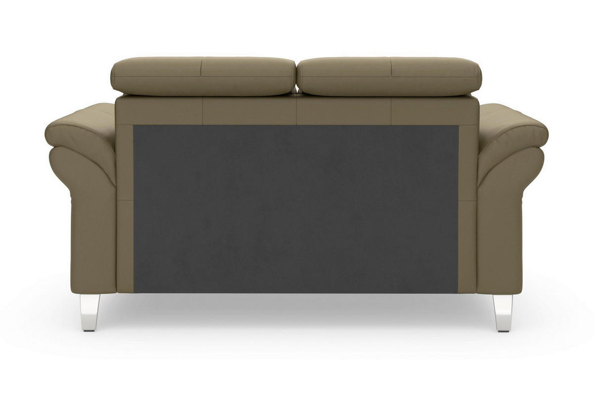 2-SITZER-SOFA ARNGAST E Olivgrün Echtleder  - Chromfarben/Olivgrün, Basics, Leder/Textil (156/84/93cm) - Sit & More