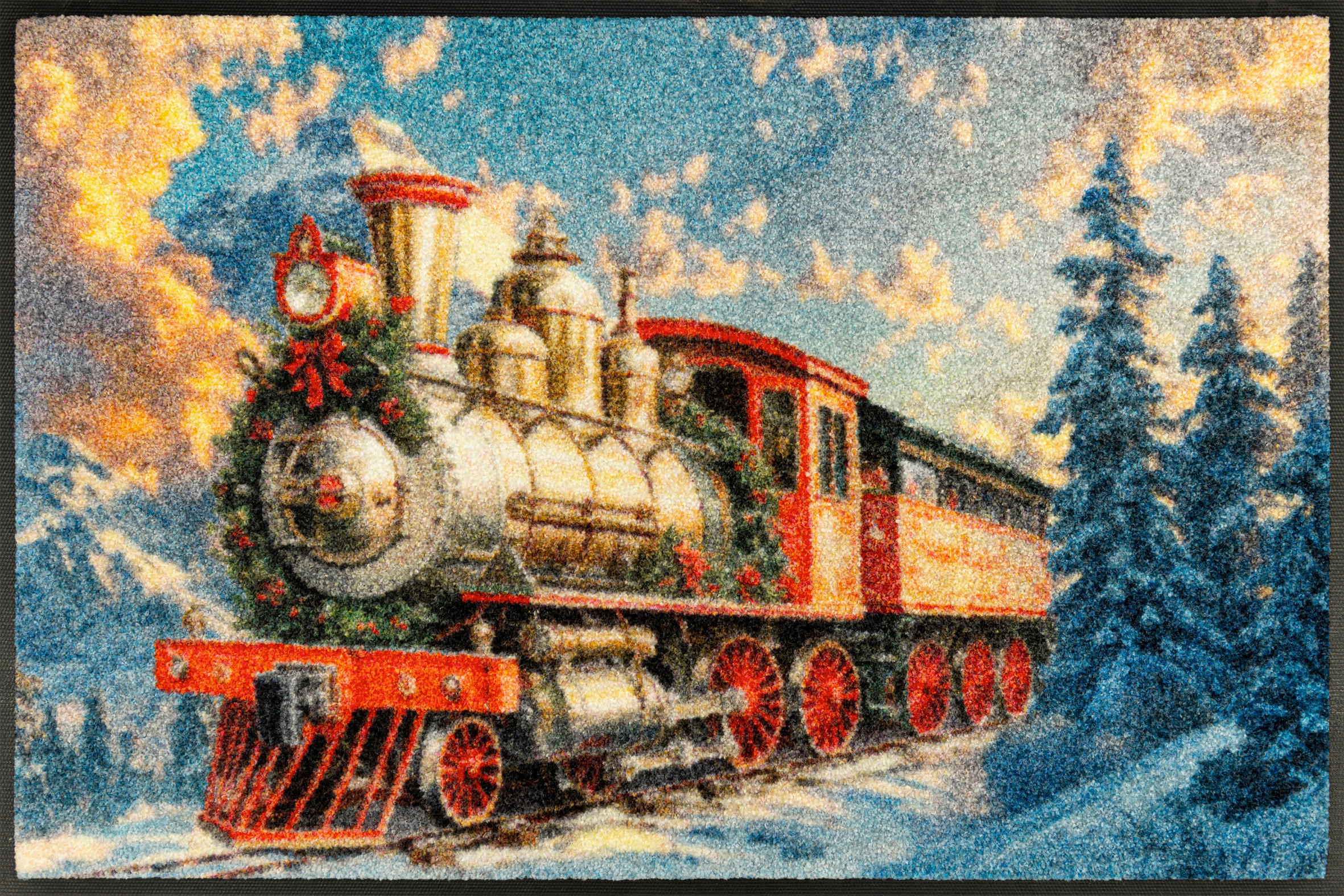 FUßMATTE 50/75 cm Snow Express  - Multicolor, Basics, Kunststoff/Textil (50/75cm) - wash+dry