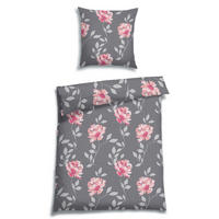 BETTWÄSCHE 2-teilig Seersucker 135/200 cm  - Dunkelgrau, Basics, Textil (135/200cm) - Florella