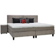 BOXSPRINGBETT 180/200 cm  in Beige  - Wengefarben/Beige, Trend, Holz/Textil (180/200cm) - Esposa