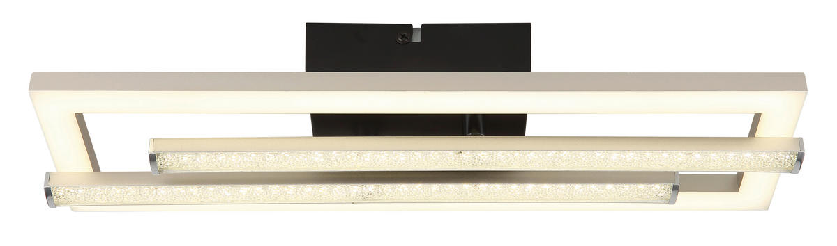 STROPNÍ LED SVÍTIDLO, 40/37,5/6,3 cm - černá/čiré, Design, plast (40/37,5/6,3cm) - Globo