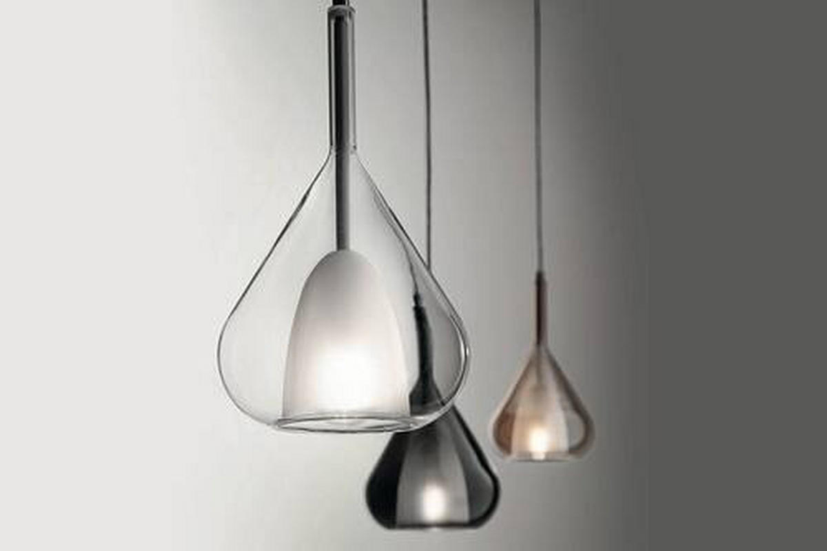 PENDELLEUCHTE Lila 20/200 cm   - Transparent, Design, Glas (20/200cm) - Fabas Luce