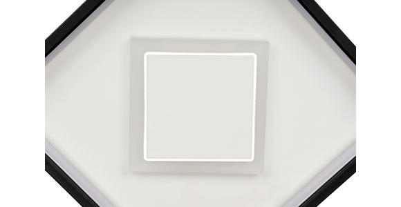 LED-DECKENLEUCHTE 35/35/6 cm   - Schwarz/Weiß, LIFESTYLE, Kunststoff/Metall (35/35/6cm) - Novel