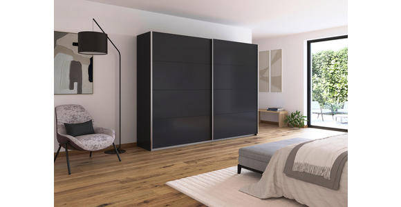 SCHWEBETÜRENSCHRANK  in Grau  - Alufarben/Grau, KONVENTIONELL, Holzwerkstoff/Metall (271/210/62cm) - Xora