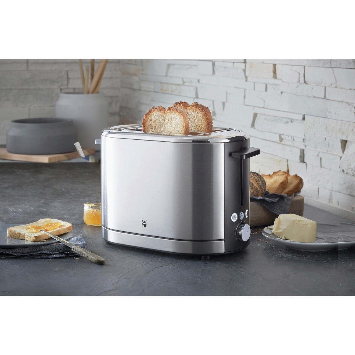 TOASTER  - Silberfarben/Schwarz, Design, Metall - WMF