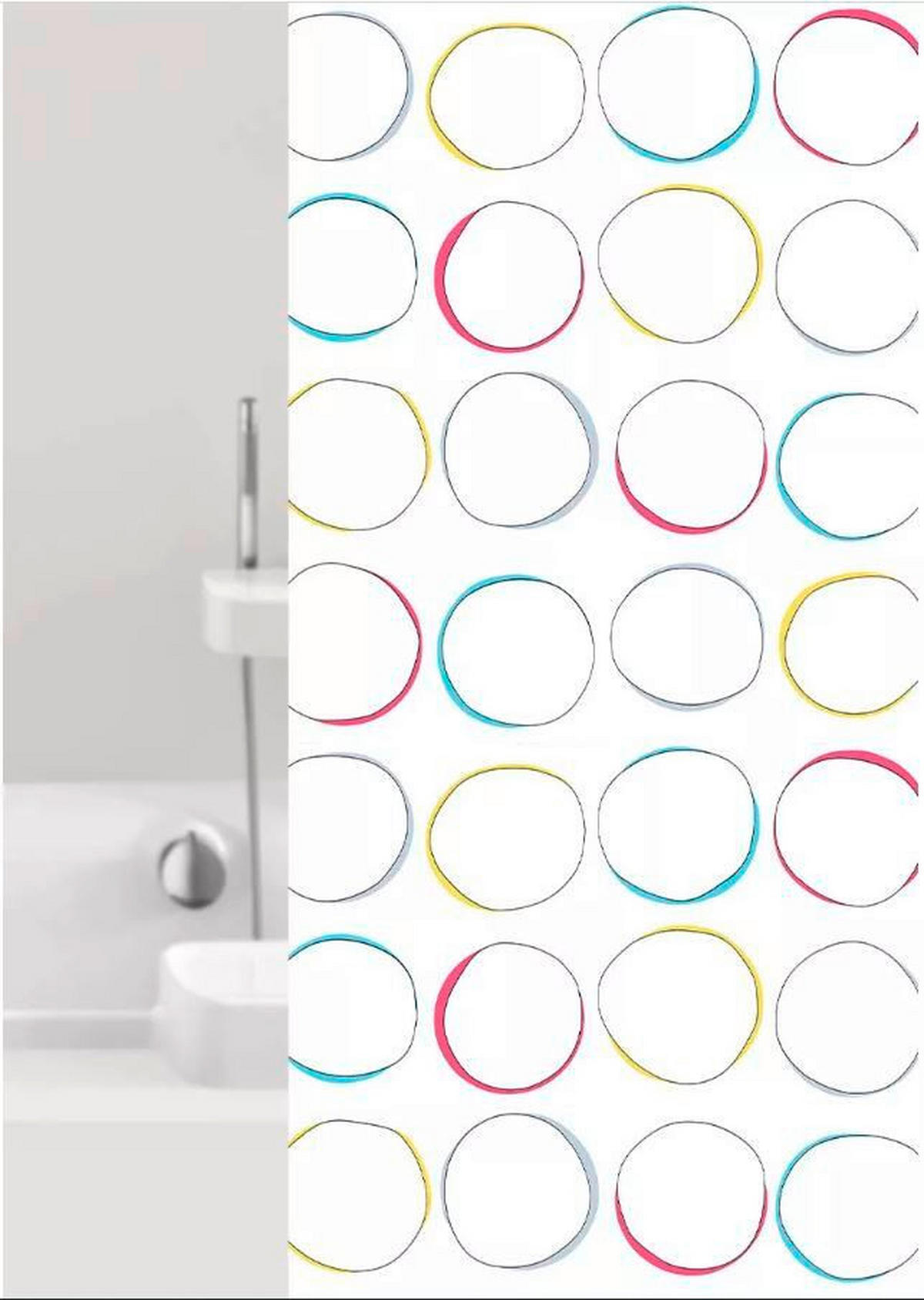 SPRCHOVÝ ZÁVĚS, 180/200 cm - vícebarevná, Basics, plast (180/200cm) - Grund