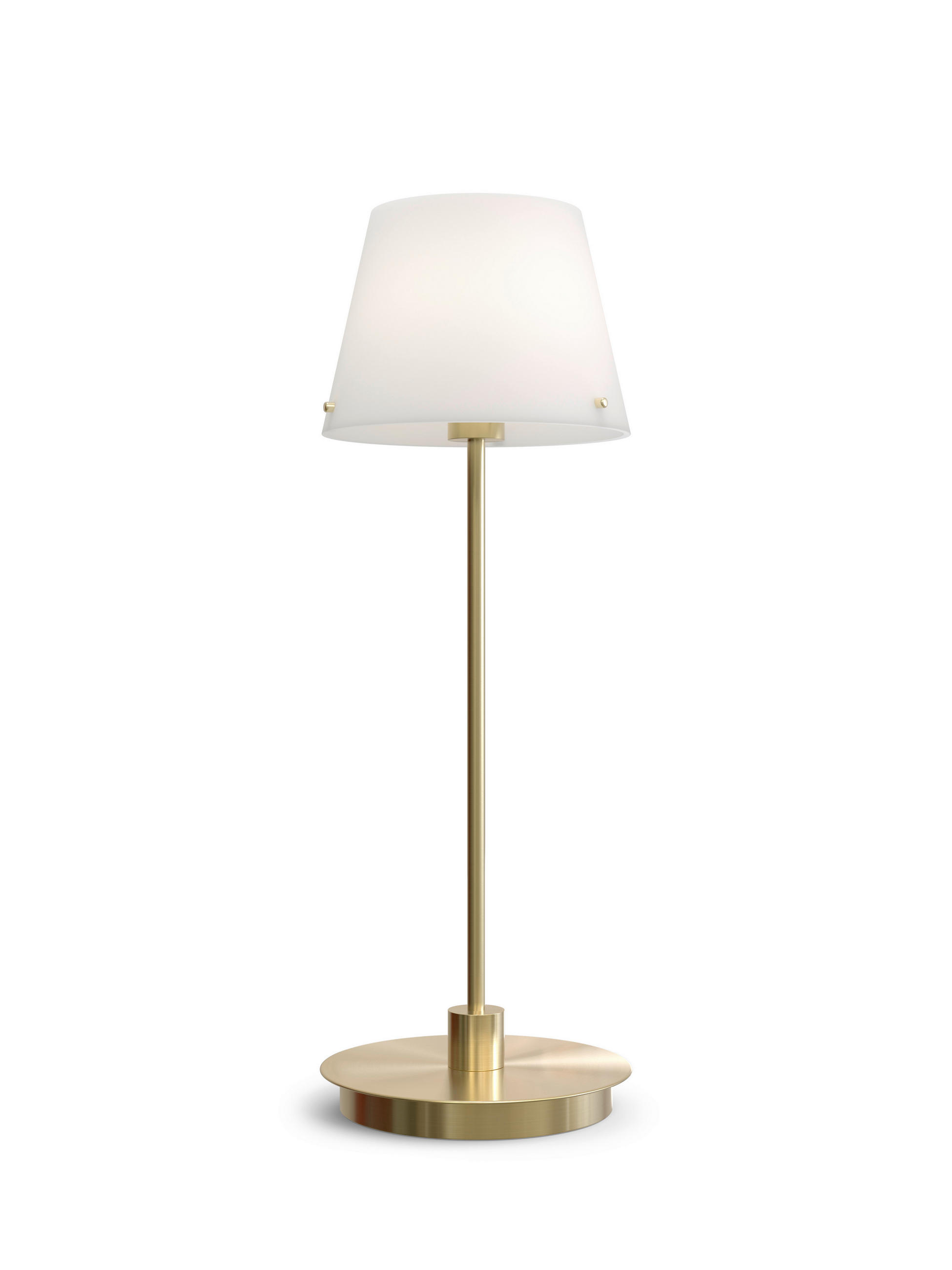 Belid Tischleuchte Gil il Grande Opal, Messing 37 cm