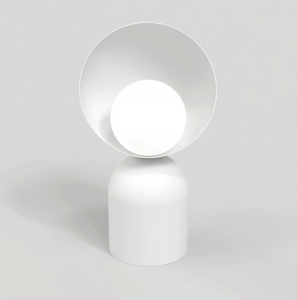 TISCHLEUCHTE 18/18/31 cm  - Weiß, KONVENTIONELL, Glas/Metall (18/18/31cm)