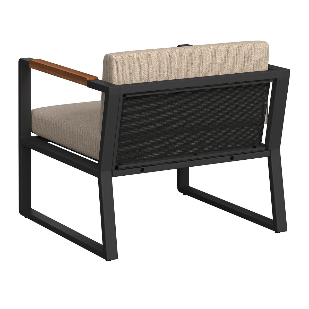 LOUNGEGARNITUR Akazie massiv Stahl  - Dunkelgrau/Beige, MODERN, Holz/Metall (206l) - Ambia Garden