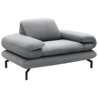SESSEL Webstoff Silberfarben    - Silberfarben/Schwarz, Design, Textil/Metall (139 (197)/83 (110)/98cm) - LOOKS by W.Joop