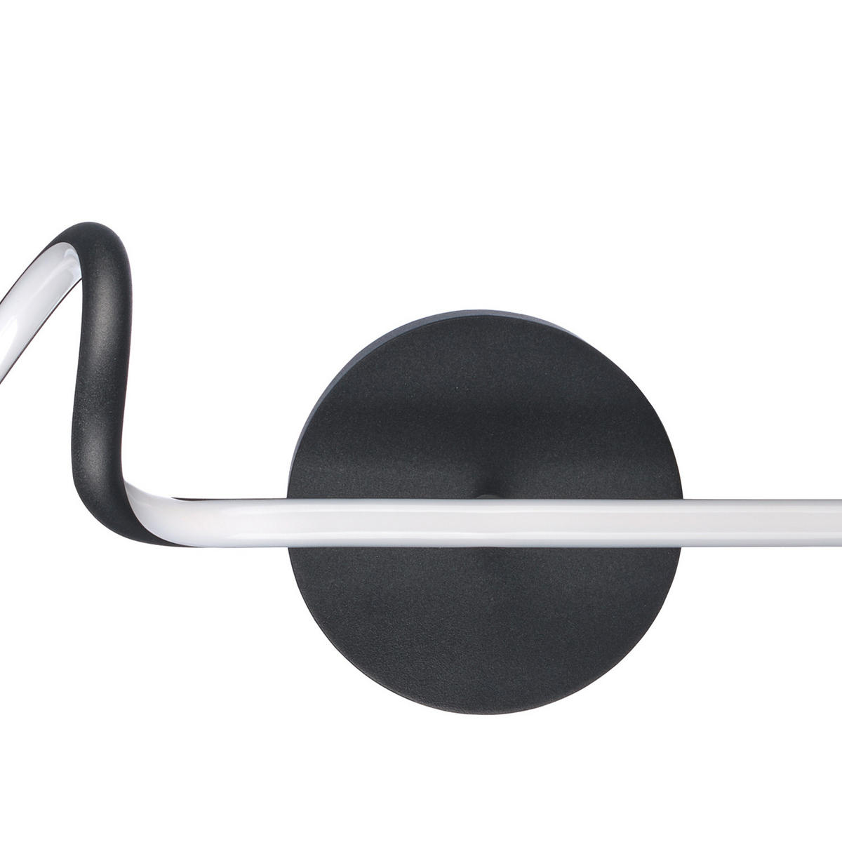 LED-WANDLEUCHTE 5061 TWIST 20/16/48 cm   - Schwarz Hochglanz, Design, Metall (20/16/48cm)