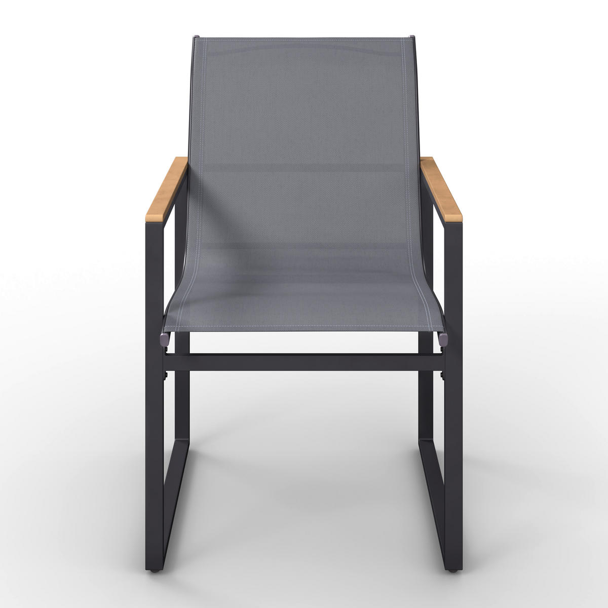 SET STOLICA ZA BAŠTU - siva/prirodna boja, Moderno, metal/tekstil (56/86/53cm) - Bessagi Garden