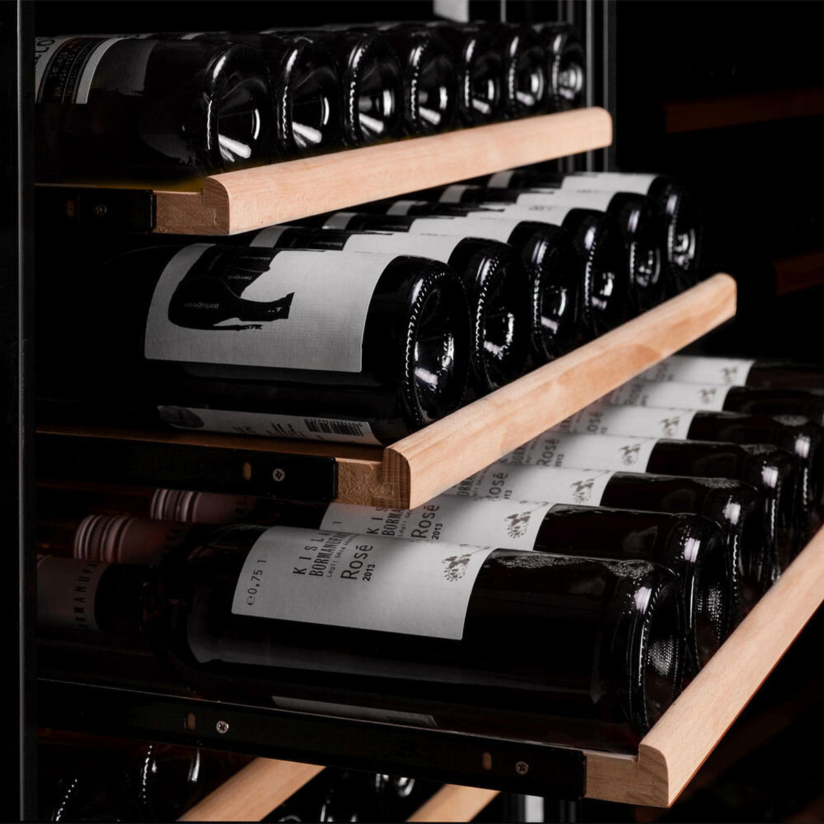 WEINKÜHLSCHRANK DVS-19.50B  - Schwarz, Basics, Glas/Holz (59/45,5/56,9cm)