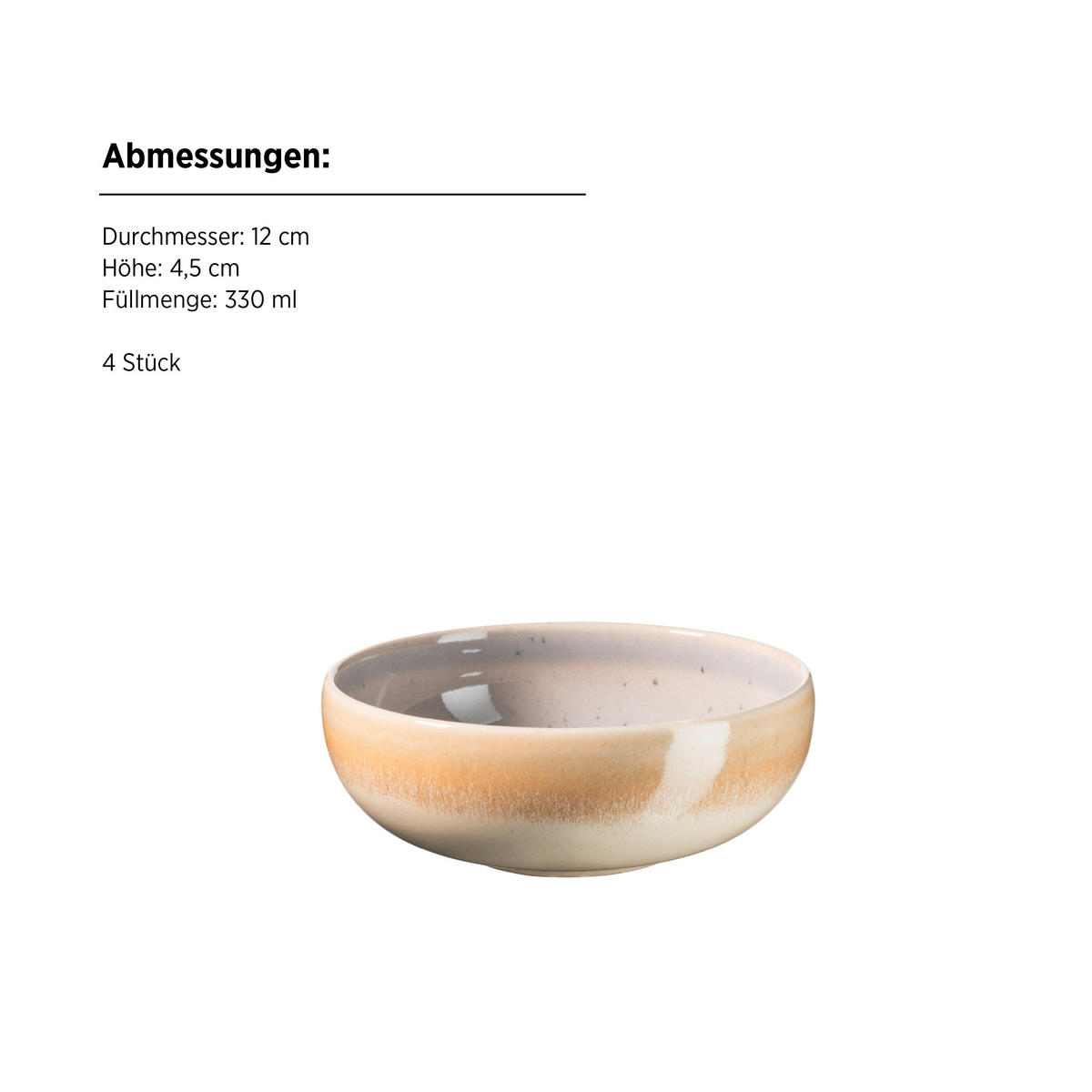 SCHÜSSELSET Candy 5-teilig  - Flieder, Basics, Keramik - Mäser
