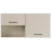 KÜCHENOBERSCHRANK 120/57,9/35,6 cm  in Hellgrau  - Hellgrau/Schwarz, Basics, Holzwerkstoff/Metall (120/57,9/35,6cm) - Impuls