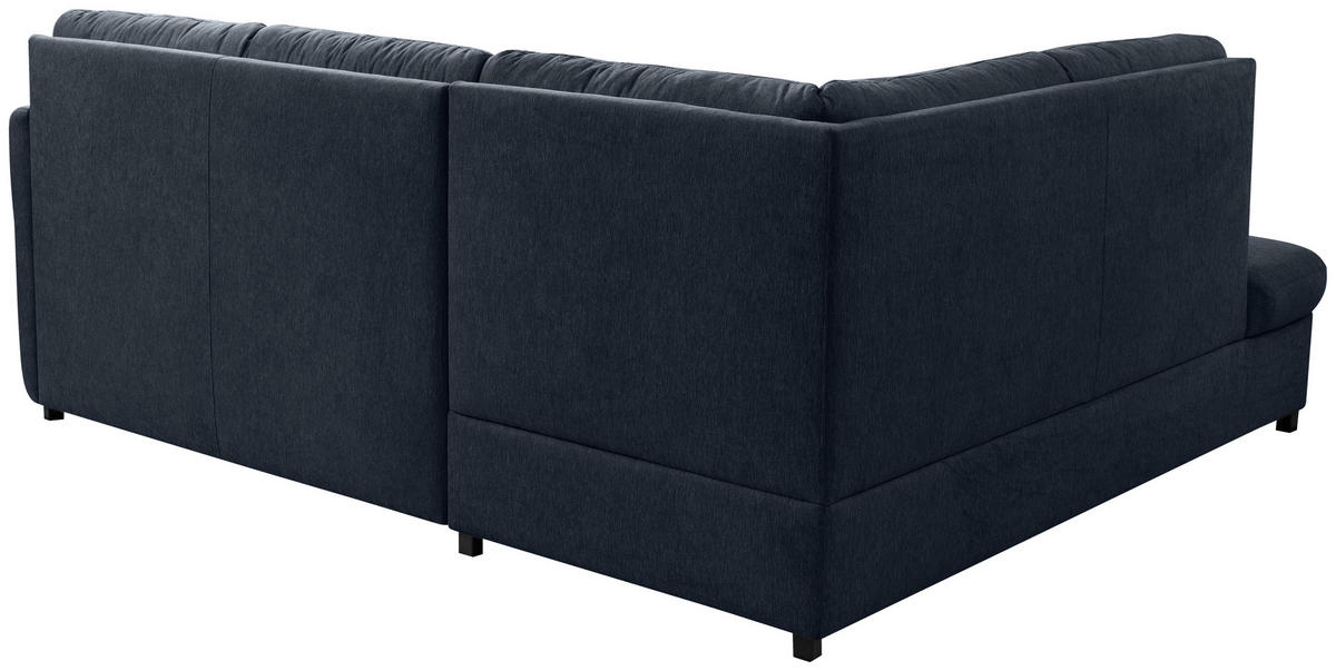 ECKSOFA Dunkelblau  - Greige/Schwarz, Basics, Holz/Textil (200/240cm) - MID.YOU