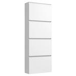 SCHUHKIPPER Gardasee  in 60/161/22 cm  - Weiß, Design, Glas/Holzwerkstoff (60/161/22cm) - Moderano