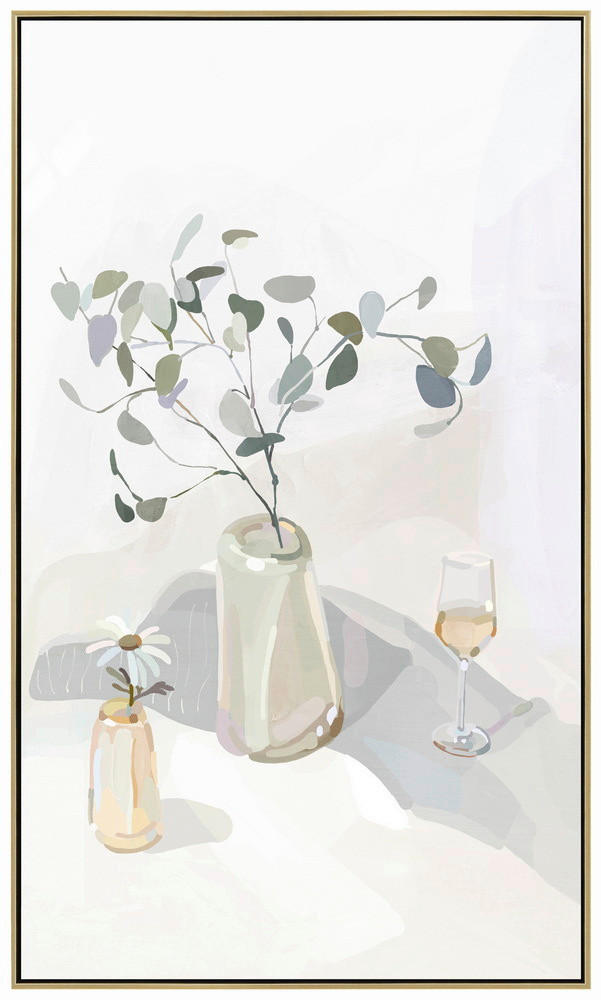 KUNSTDRUCK 70/120 cm  - Blau/Nussbaumfarben, KONVENTIONELL, Holz/Kunststoff (70/120cm) - Monee