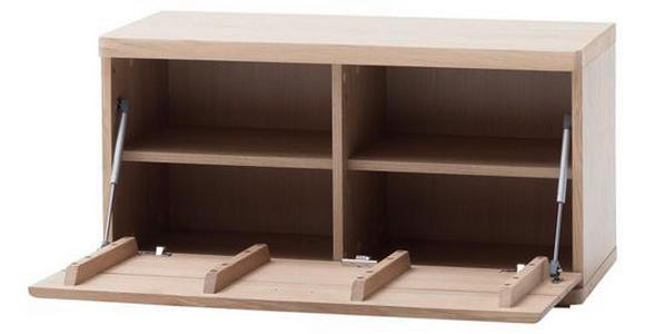 GARDEROBENBANK  in 90/47/37 cm  - Eichefarben/Schwarz, Natur, Holz/Holzwerkstoff (90/47/37cm) - Linea Natura