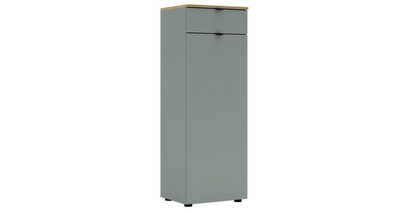 KOMMODE , 45/127/38 cm, 1 Schublade(n)  - Schilfgrün/Schwarz, KONVENTIONELL, Holzwerkstoff/Metall (45/127/38cm) - Voleo