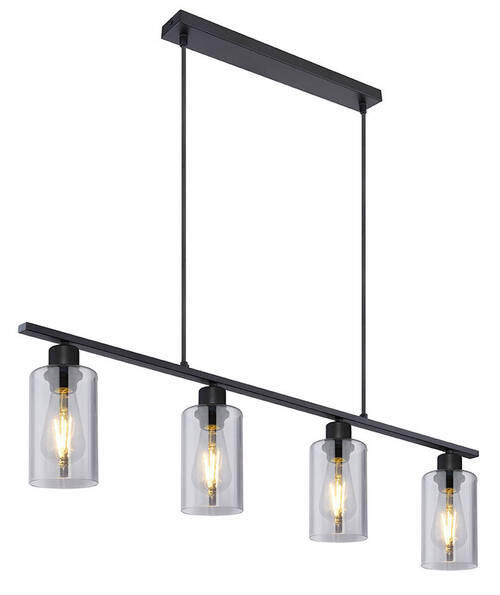 HÄNGLAMPA 98/10/120 cm  - svart, Basics, metall/glas (98/10/120cm) - Globo
