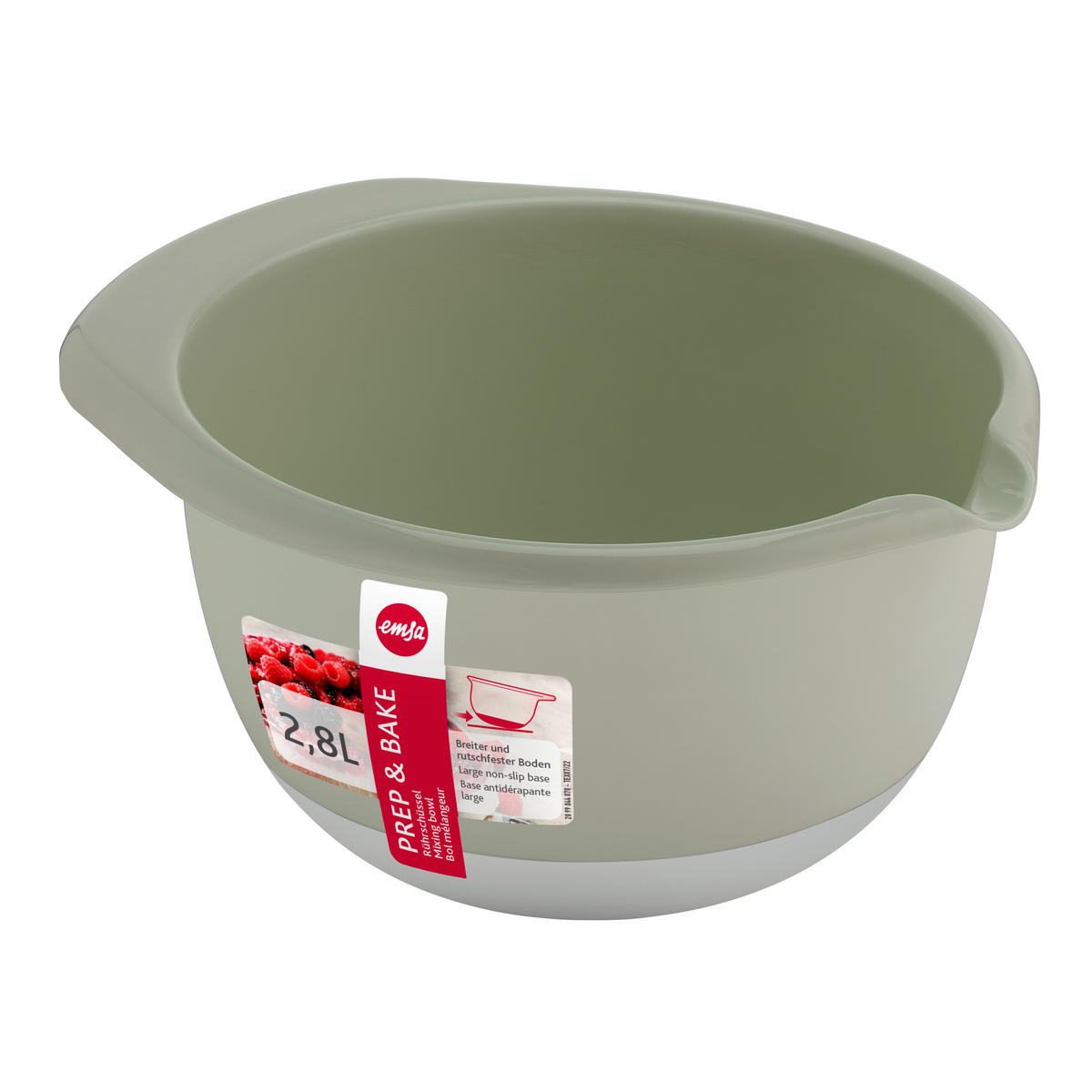 RÜHRSCHÜSSEL - Salbeigrün, Basics, Kunststoff (23,4/13,6/26,8cm) - Emsa