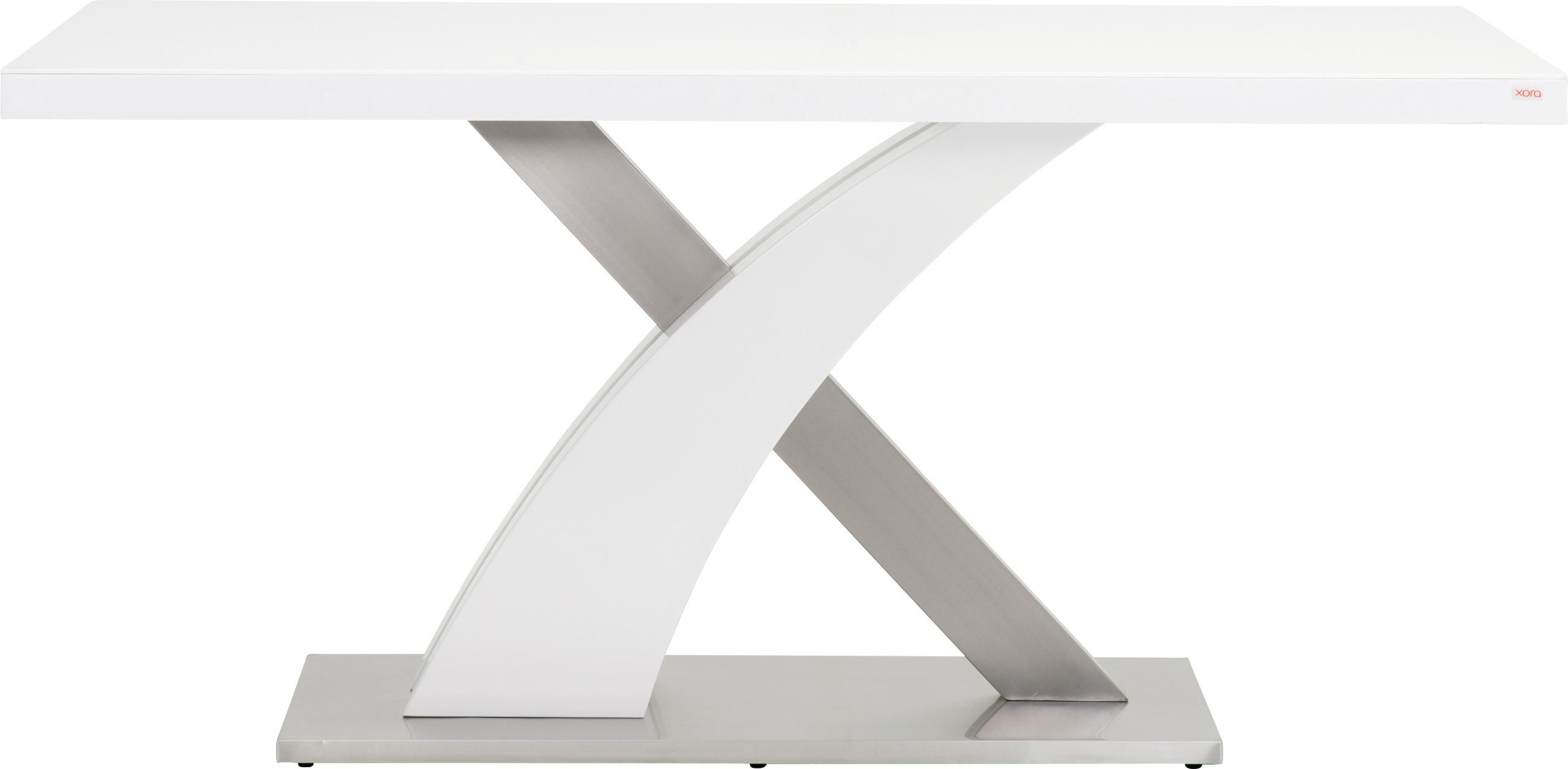 TRPEZARIJSKI STO  bela   - bela, Dizajnerski, staklo/metal (160/76/90cm) - Xora