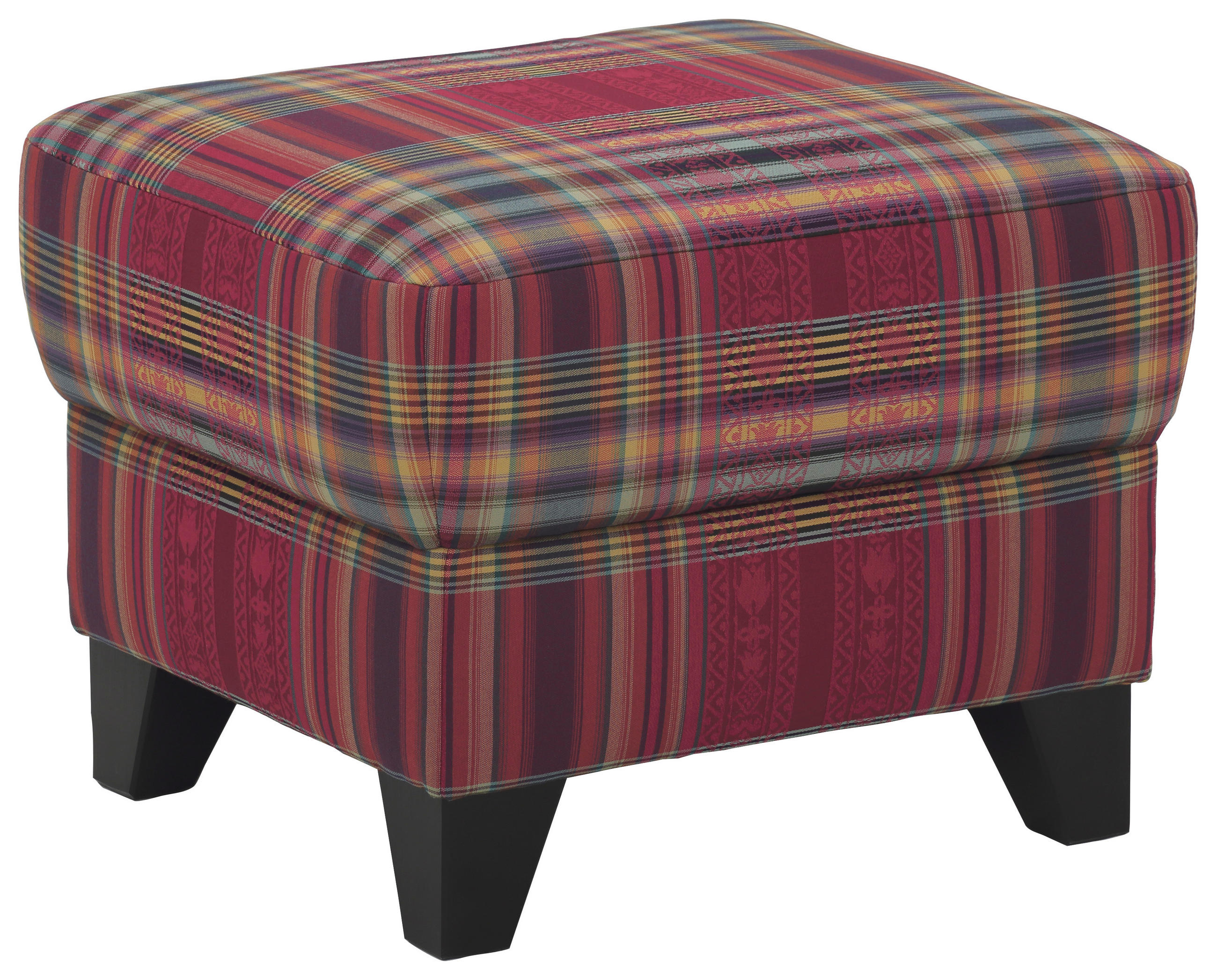 HOCKER Flachgewebe Dunkelrot, Weinrot  - Weinrot/Schwarz, KONVENTIONELL, Holz/Textil (56/44/52cm) - Elegando