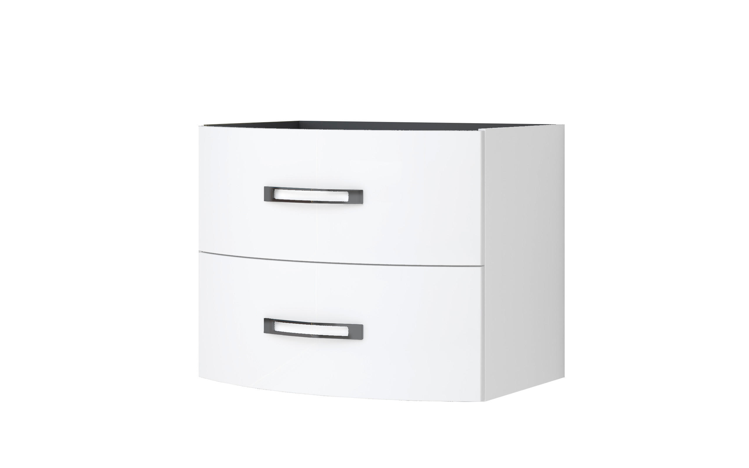 SPODNÍ UMYVADLOVÁ SKŘÍŇKA, bílá, bílá, 69/55/52 cm - bílá/barvy stříbra, Basics, kov/kompozitní dřevo (69/55/52cm) - Welnova