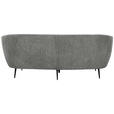 3-SITZER-SOFA Struktur Grau  - Schwarz/Grau, Design, Textil/Metall (234/89/105cm) - Ambia Home