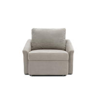 SCHLAFSESSEL RELAX BOX Mikrofaser Silberfarben    - Beige/Silberfarben, Basics, Kunststoff/Textil (108/86/96cm) - MID.YOU