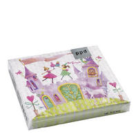 SERVIETTE  33/33 cm   - Weiss/Hellrosa, Basics, Papier (33/33cm) - PPD