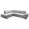 ECKSOFA  in Mikrofaser Creme  260/312 cm  - Chromfarben/Creme, Design, Textil/Metall (260/312cm) - Beldomo Style