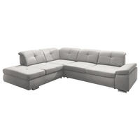 ECKSOFA  in Mikrofaser Creme  260/312 cm  - Chromfarben/Creme, Design, Textil/Metall (260/312cm) - Beldomo Style