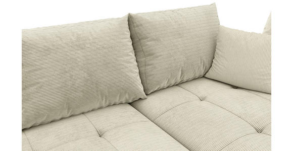 ECKSOFA Naturfarben Cord  - Schwarz/Naturfarben, KONVENTIONELL, Holz/Textil (298/202cm) - Carryhome