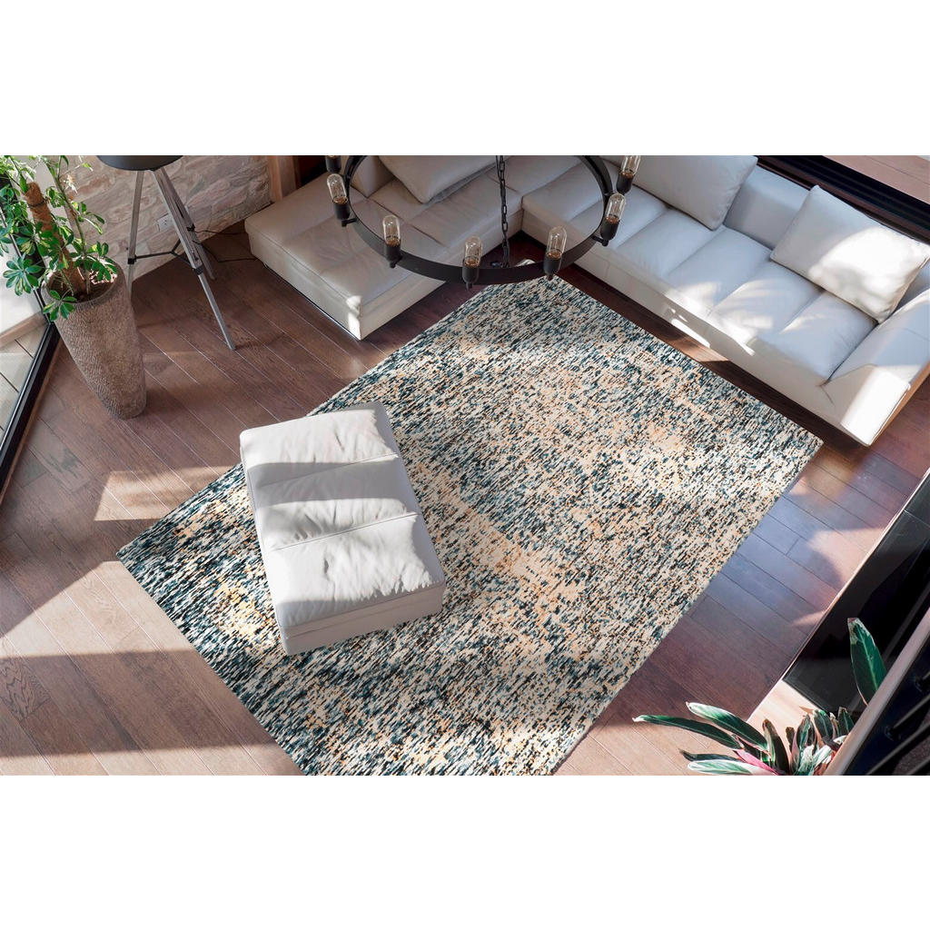 Thumbnail - Novel Flachwebeteppich, Beige, Blau, Textil, Vintage, rechteckig, 120x170 cm, pflegeleicht, Teppiche & Böden, Teppiche, ...