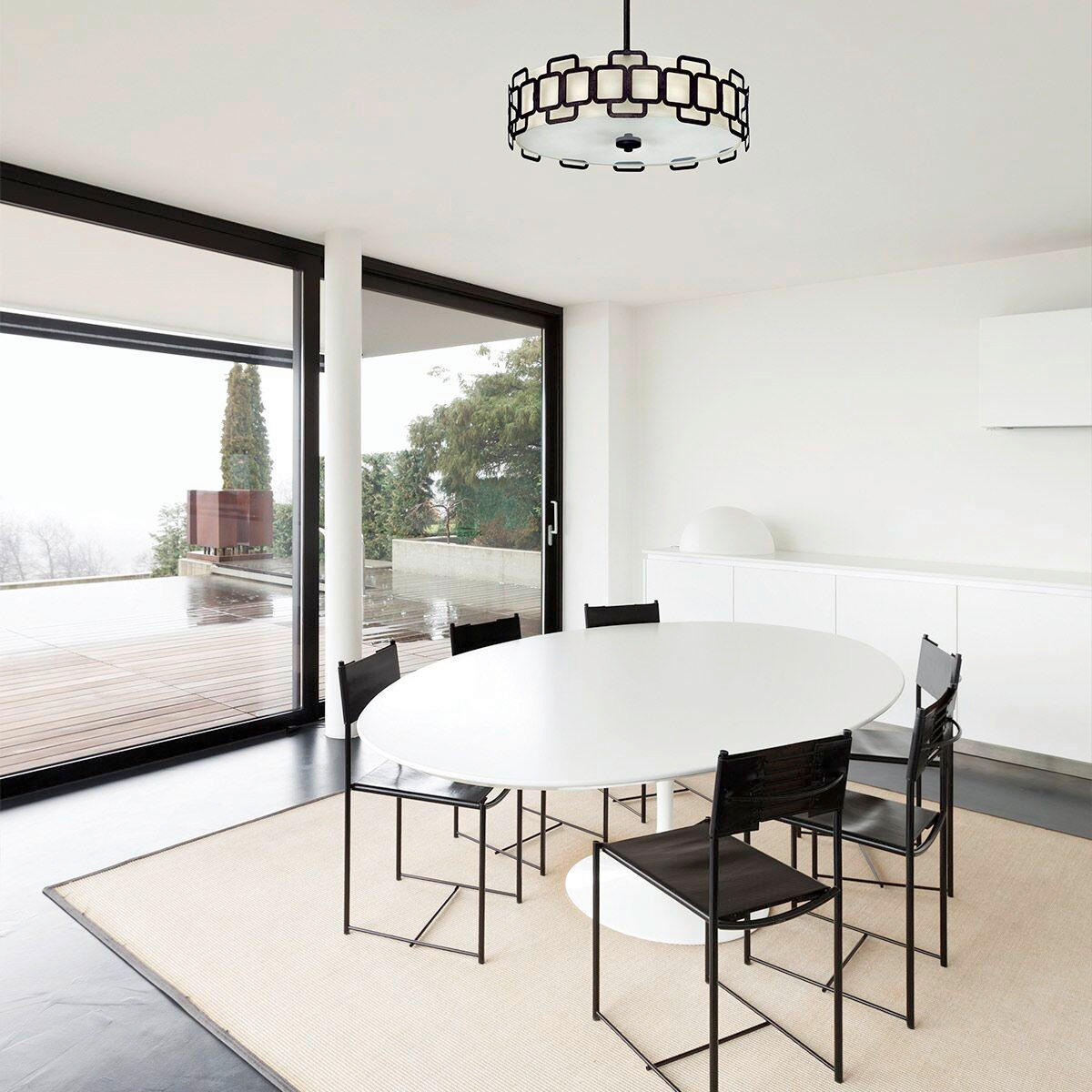 HÄNGELEUCHTE Hinkley 57/14,9 cm  - Schwarz, Design, Textil/Metall (57/14,9cm) - Elstead Lighting