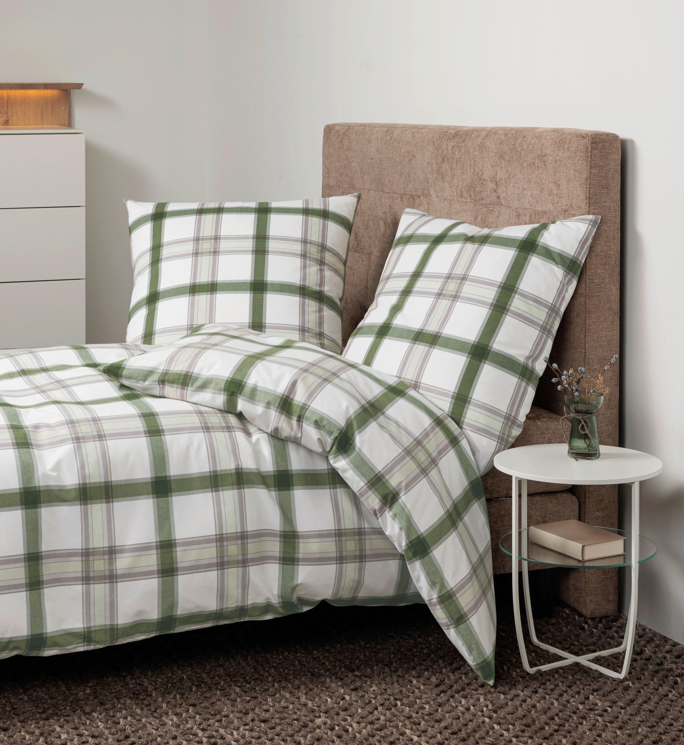 BETTWÄSCHE 155/200 cm  - Grün, Design, Textil (155/200cm) - Janine