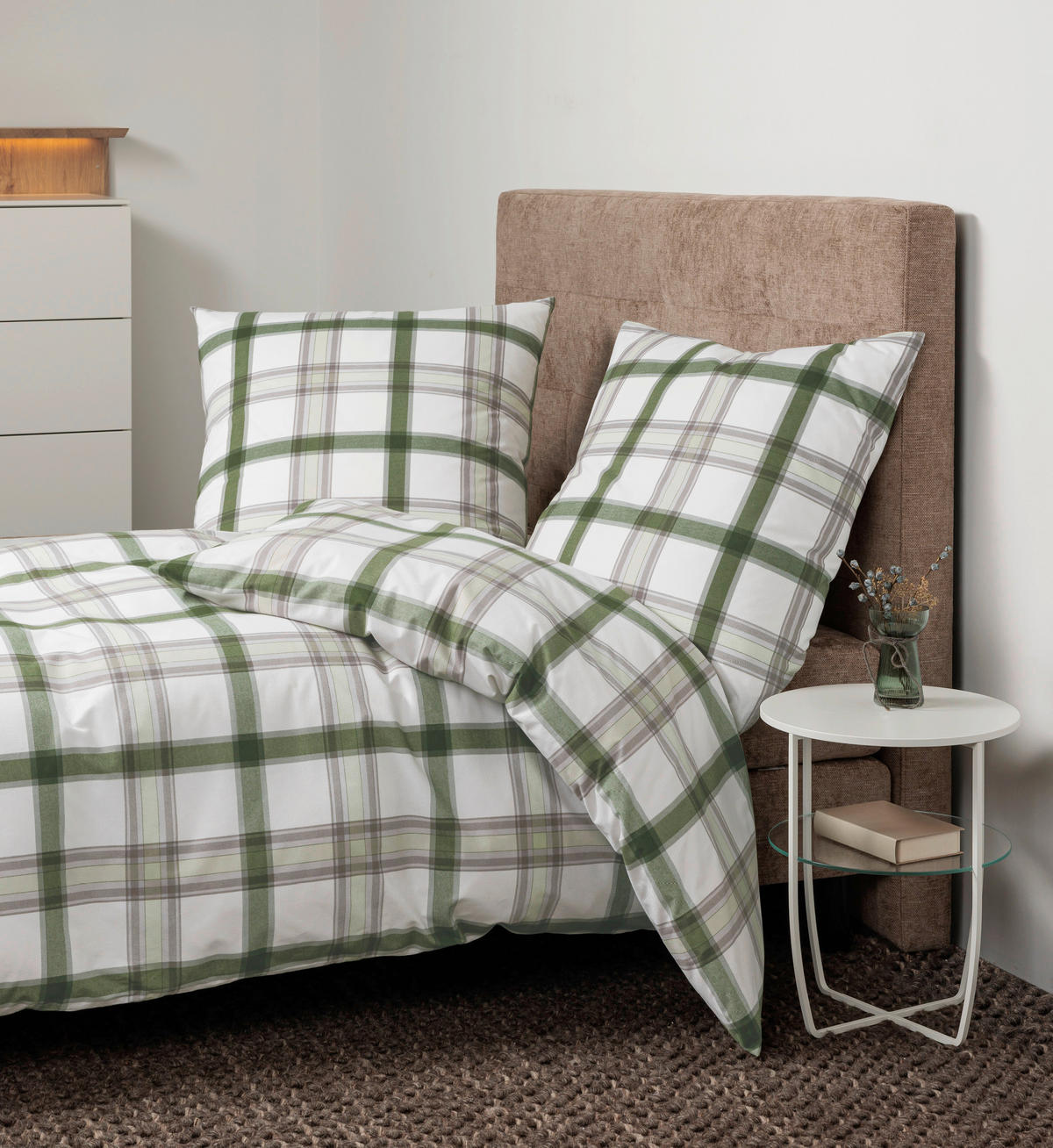 BETTWÄSCHE 155/200 cm  - Grün, Design, Textil (155/200cm) - Janine