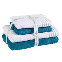 FROTTIERSET SET VIENNA STYLE Grün, Weiß 4-teilig  - Weiß/Grün, Basics, Textil - Vossen