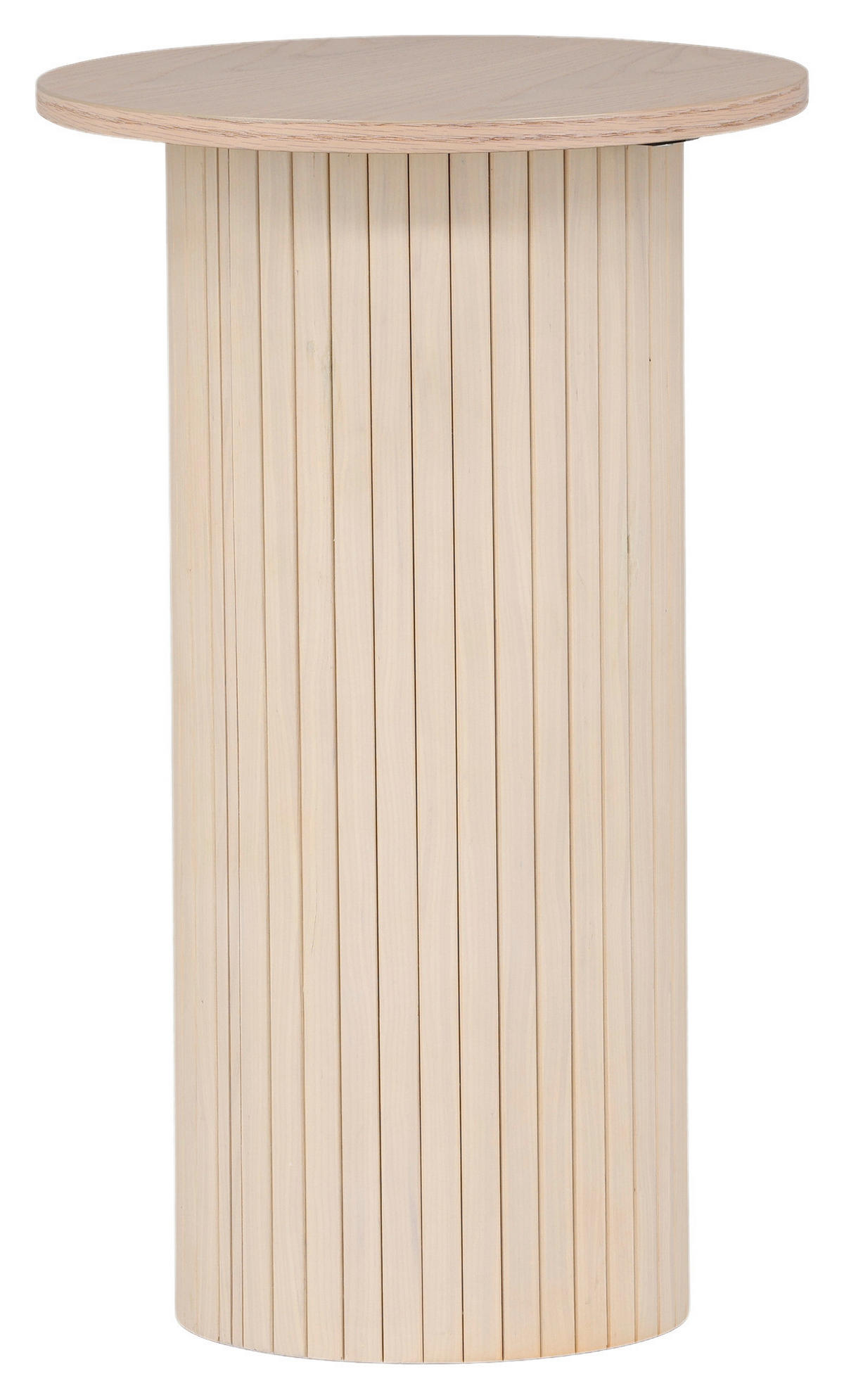 BEISTELLTISCH 40/40/65 cm Weiß, Beige rund  - Beige/Weiß, Design, Holzwerkstoff (40/40/65cm) - Livetastic