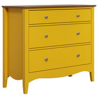KOMMODE 100/86/42 cm Kiefer massiv  - Gelb/Dunkelbraun, LIFESTYLE, Holz/Metall (100/86/42cm)