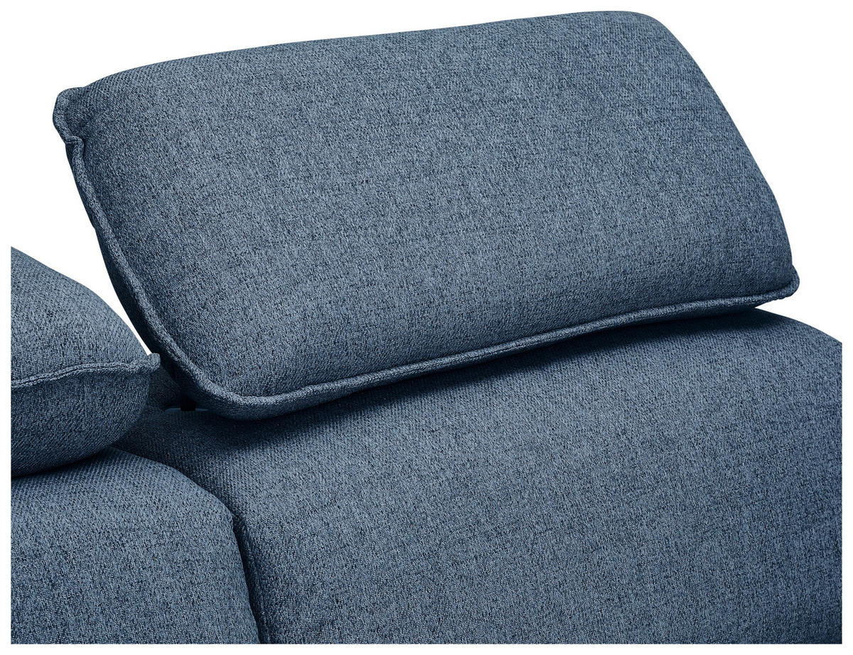 KUTNA GARNITURA tekstil  plava   - crna/plava, Moderno, tekstil/plastika (182/237cm) - Carryhome