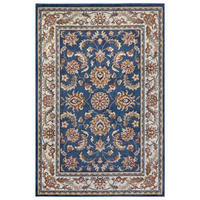 FLACHWEBETEPPICH 57/90 cm Luxor Blau, Creme  - Blau/Creme, Design, Kunststoff/Textil (57/90cm)